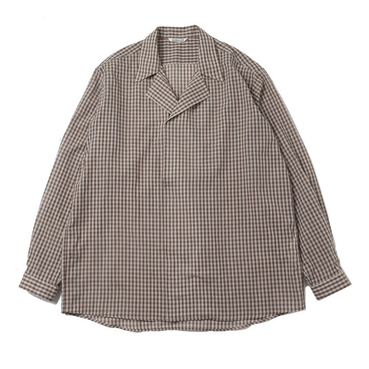 AIRY LIGHT COTTON CHECK P/O SHIRT