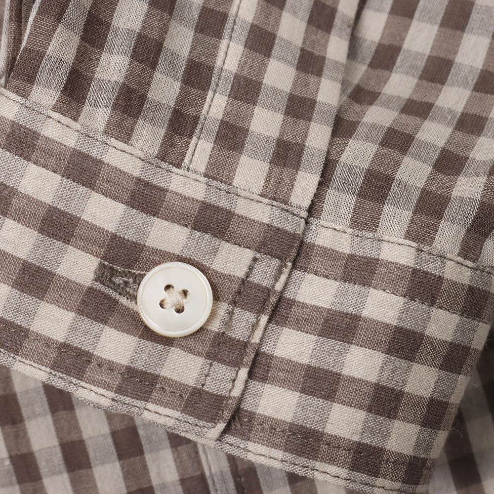 AIRY LIGHT COTTON CHECK P/O SHIRT