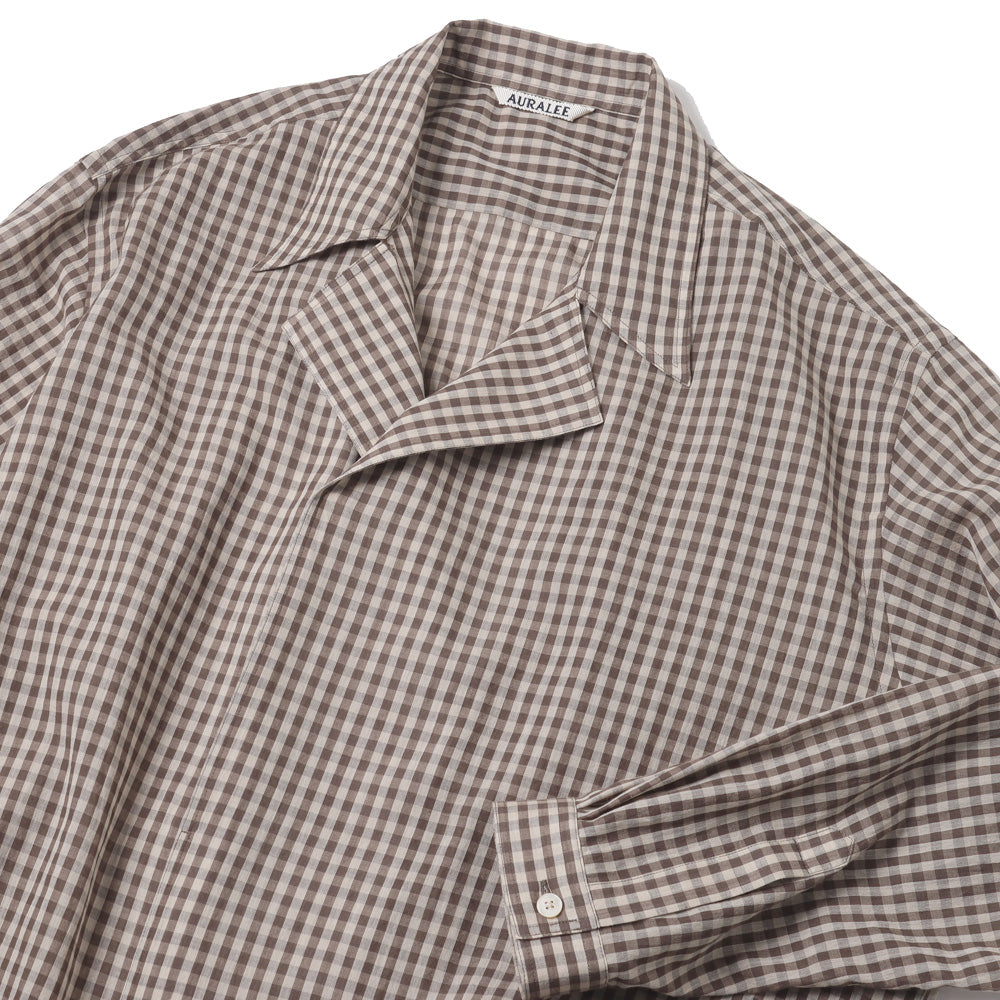 AIRY LIGHT COTTON CHECK P/O SHIRT