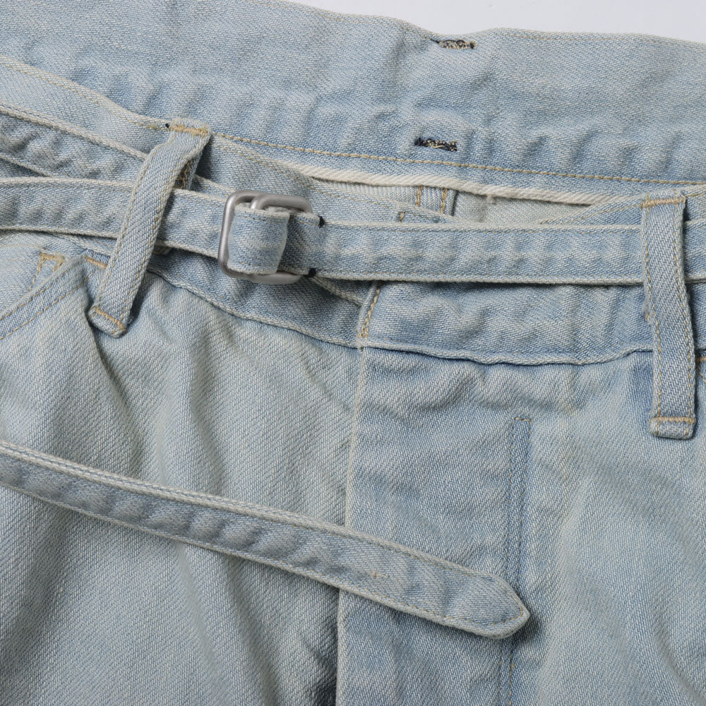 12.9oz Denim Narrow Belted Pants