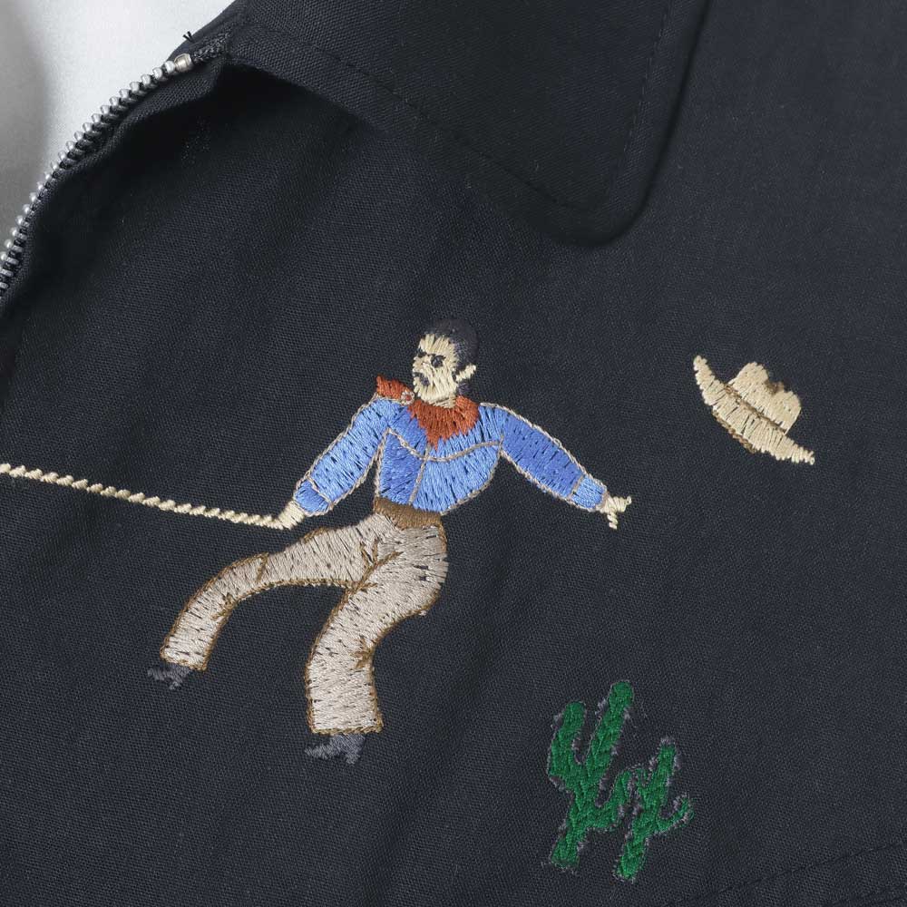 Embroidery Red Ear Denim Jacket