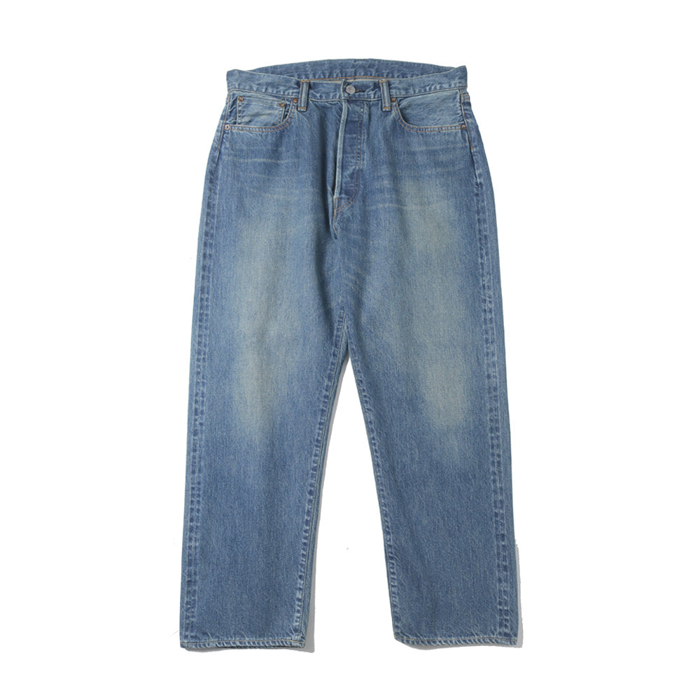 Washed Denim Wide Pants