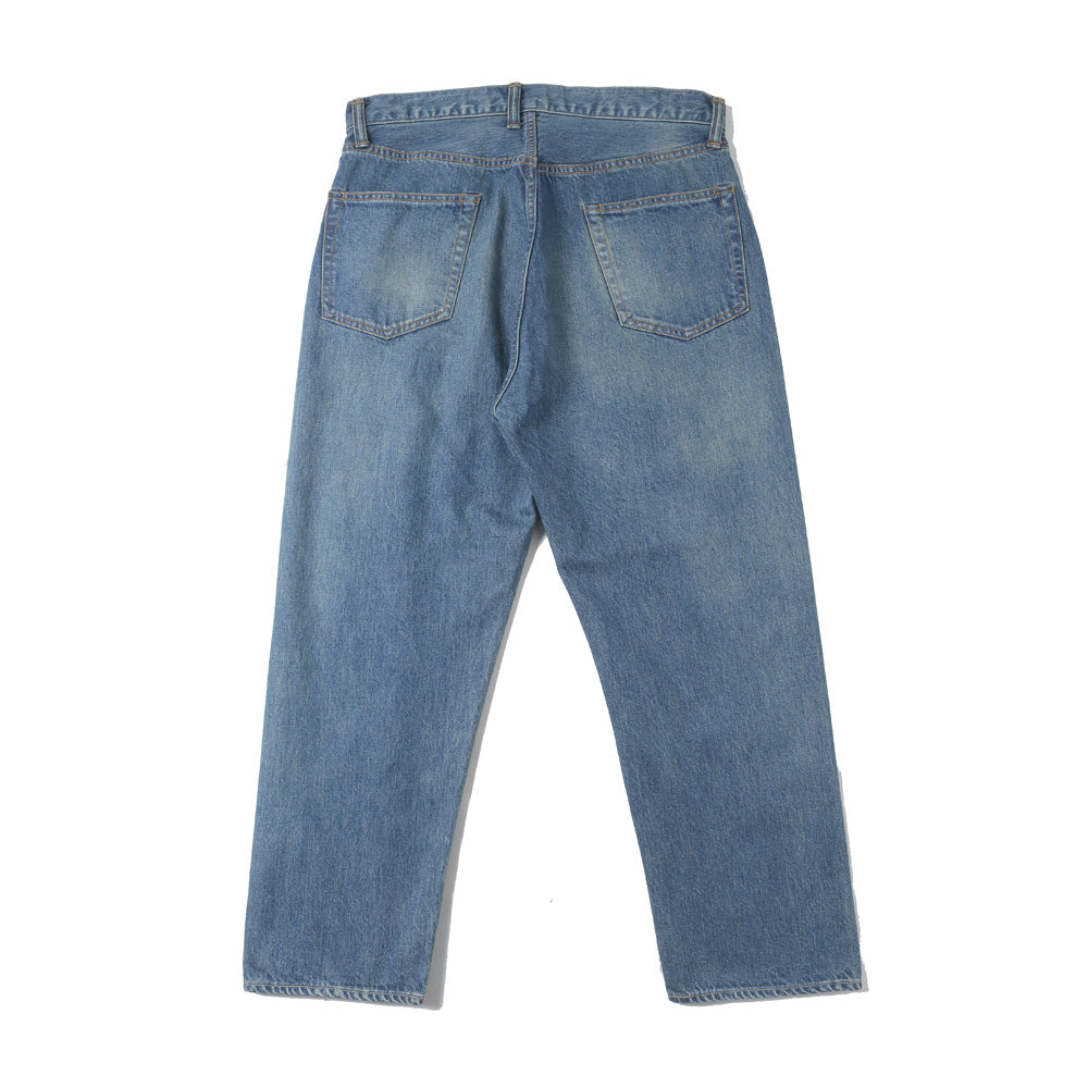 Washed Denim Wide Pants