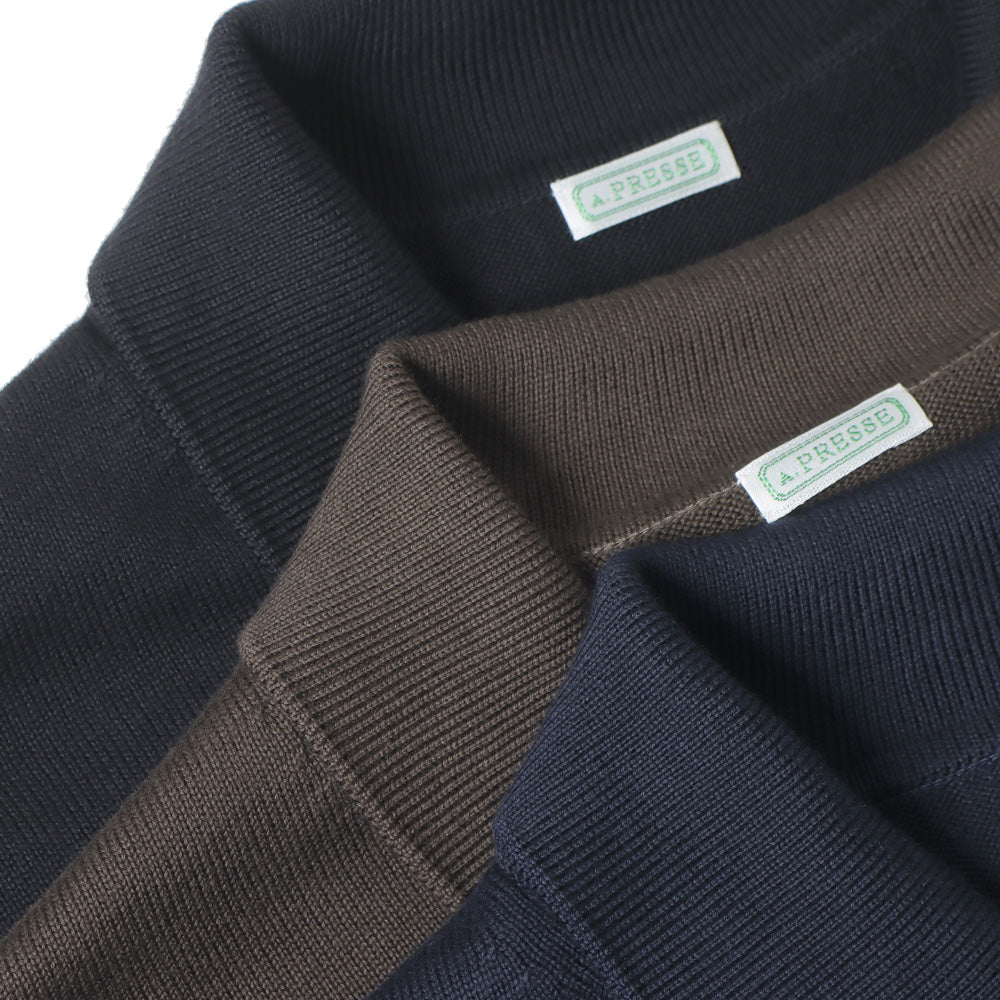 Cotton Knit L/S Polo Shirts