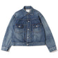 Double Pocket Denim Jacket(Medium Dark Blue Damage)