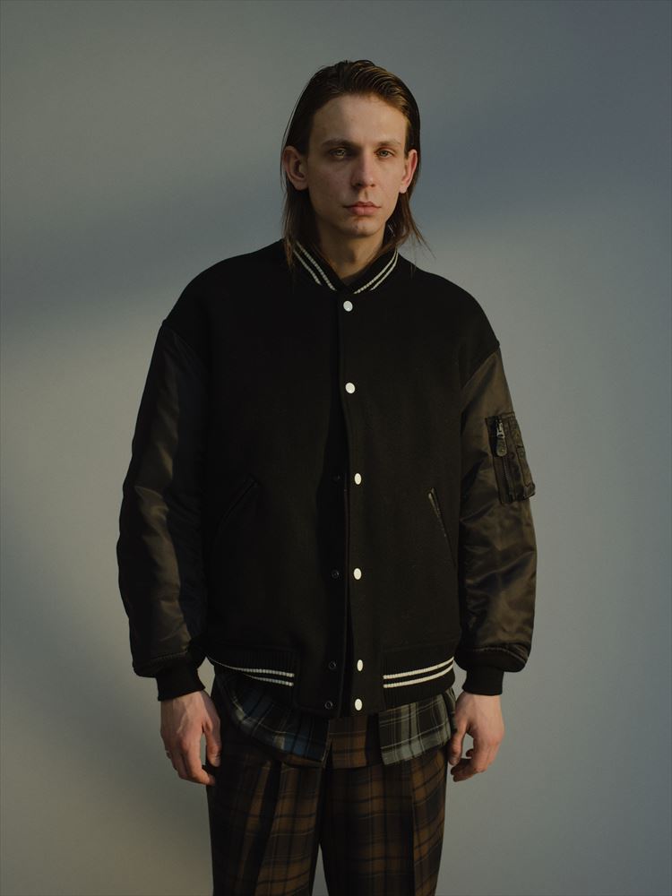 VARSITY JACKET ORGANIC WOOL MELTON