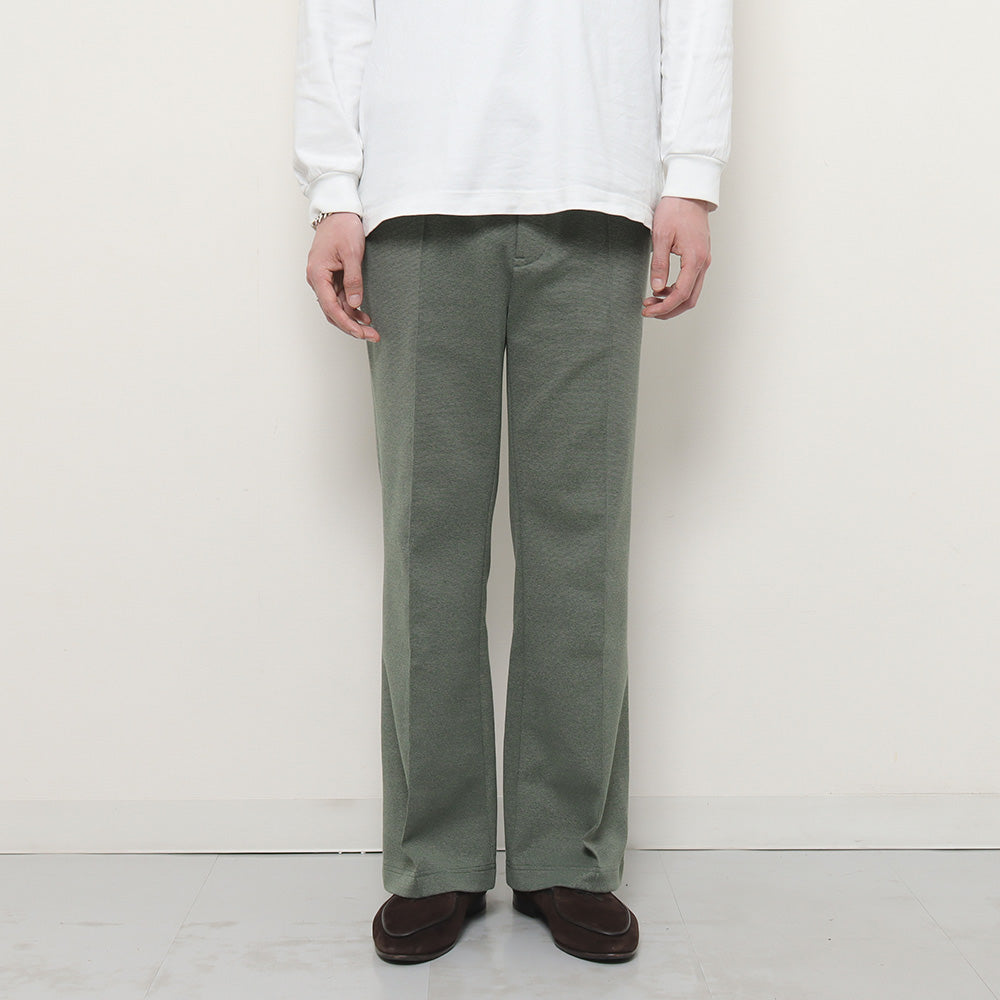 MATSUFUJI(マツフジ)Melange Rib Semi-flare Trousers (M231-0705