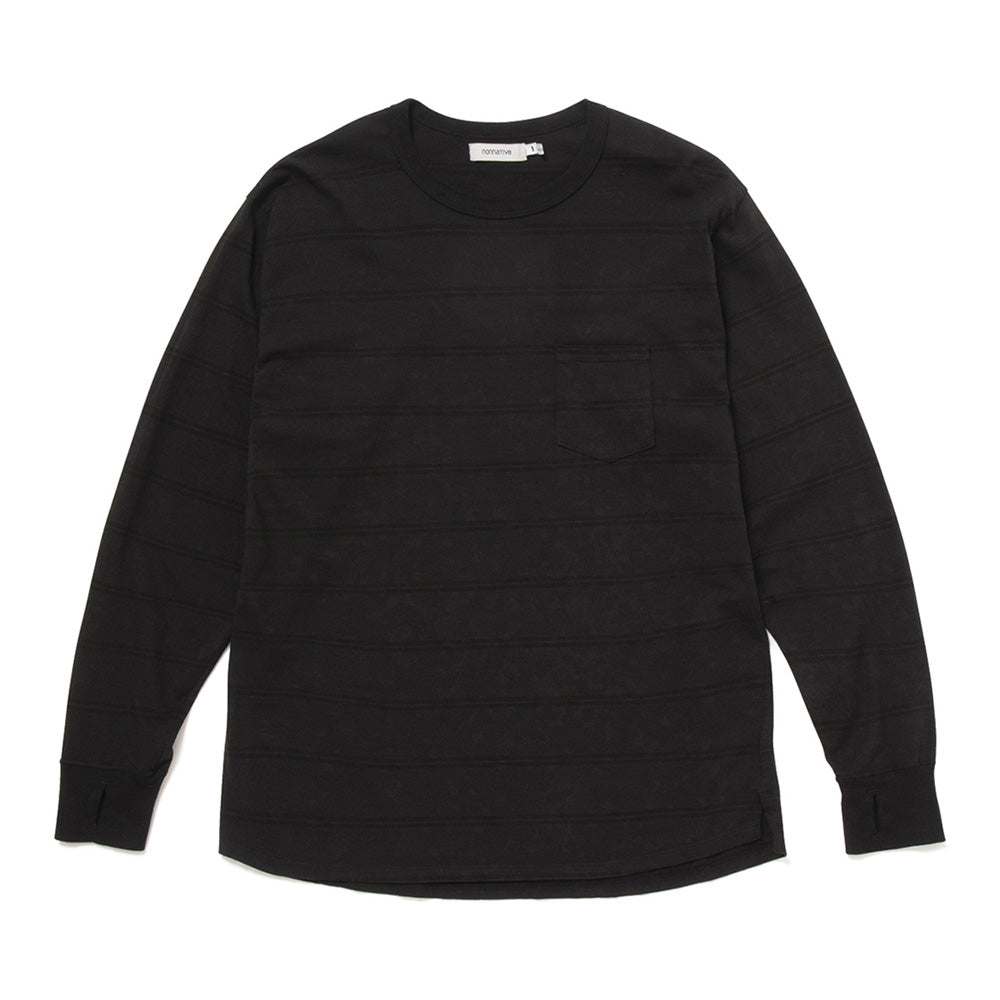 DWELLER L/S TEE COTTON JERSEY BORDER