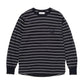 DWELLER L/S TEE BORDER COTTON JERSEY