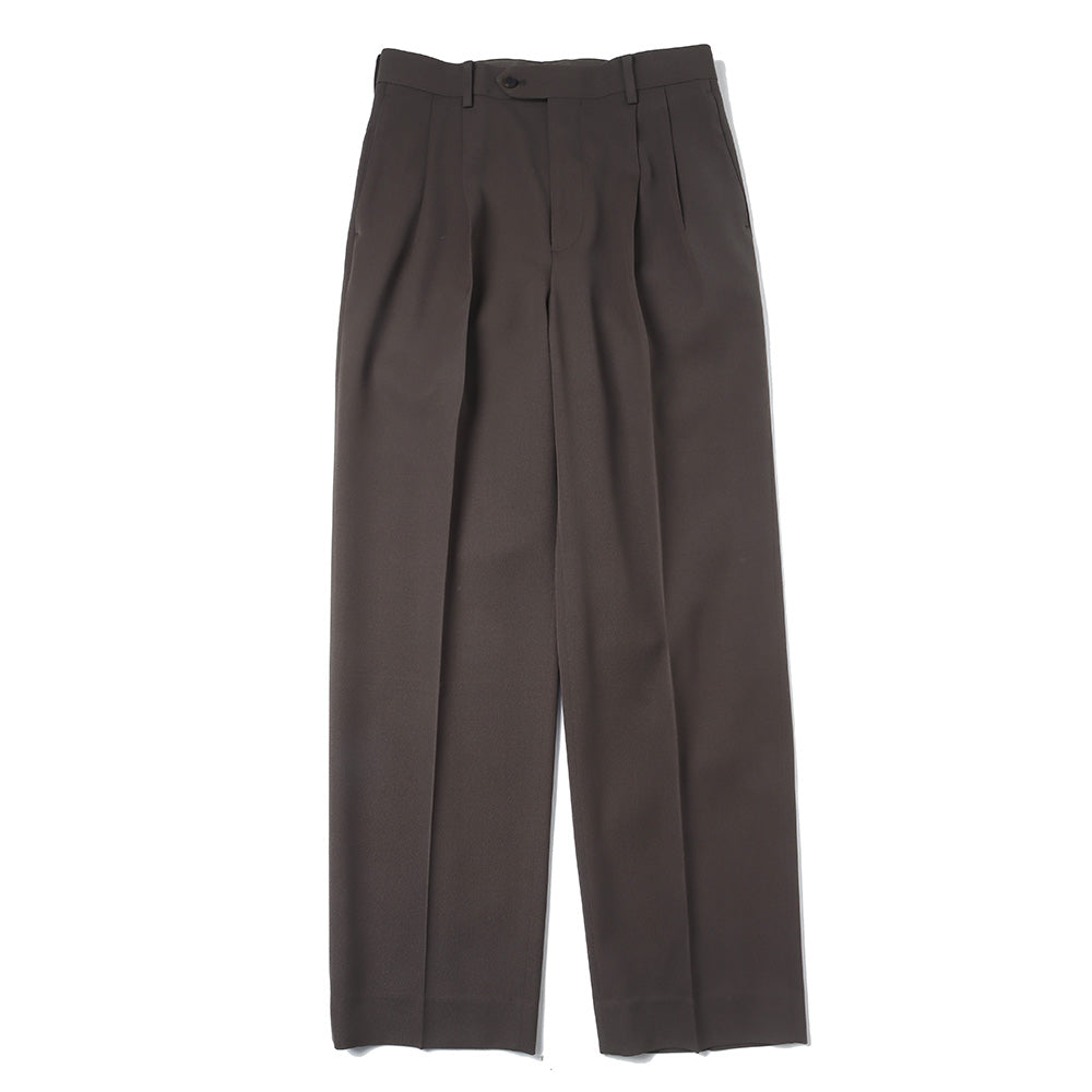 LIGHT WOOL MAX GABARDINE TWO-TUCK SLACKS