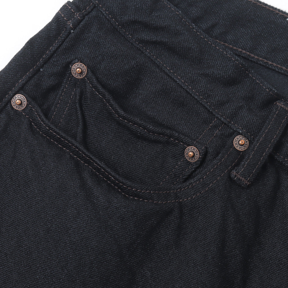 CIOTA) Straight 5 Pocket Pants/Black（One Wash） (PTLM-21STB-BKW