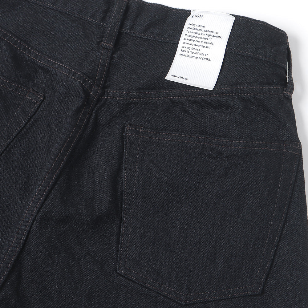 CIOTA) Straight 5 Pocket Pants/Black（One Wash） (PTLM-21STB-BKW