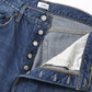 Straight 5 Pocket Pants/Medium Dark Blue Damage