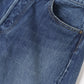 Straight 5 Pocket Pants/Medium Dark Blue Damage