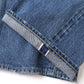 Straight 5 Pocket Pants/Medium Dark Blue Damage