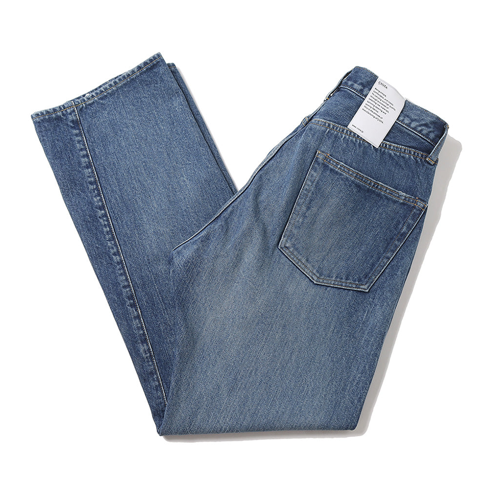 CIOTA) Straight 5 Pocket Pants/Medium Dark Blue Damage  (PTLM-21STB-NIMDBL-DMG) | CIOTA / パンツ (MEN) | CIOTA正規取扱店DIVERSE