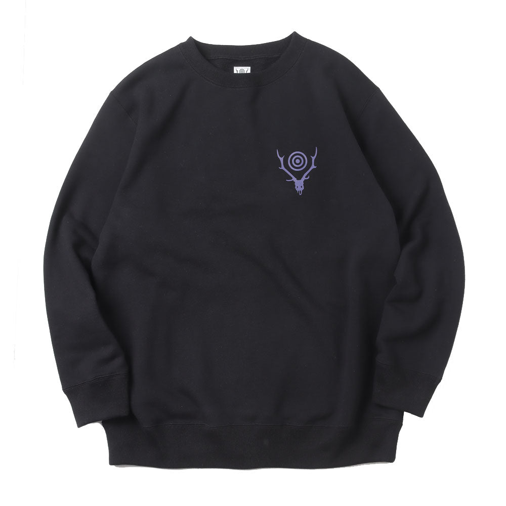 South2 West8 Crew Neck Sweat Shirt - Cotton Jersey / Circle Horn 