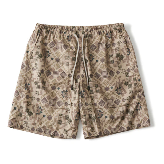 LION PATTERN RIPSTOP SWIM SHORTS