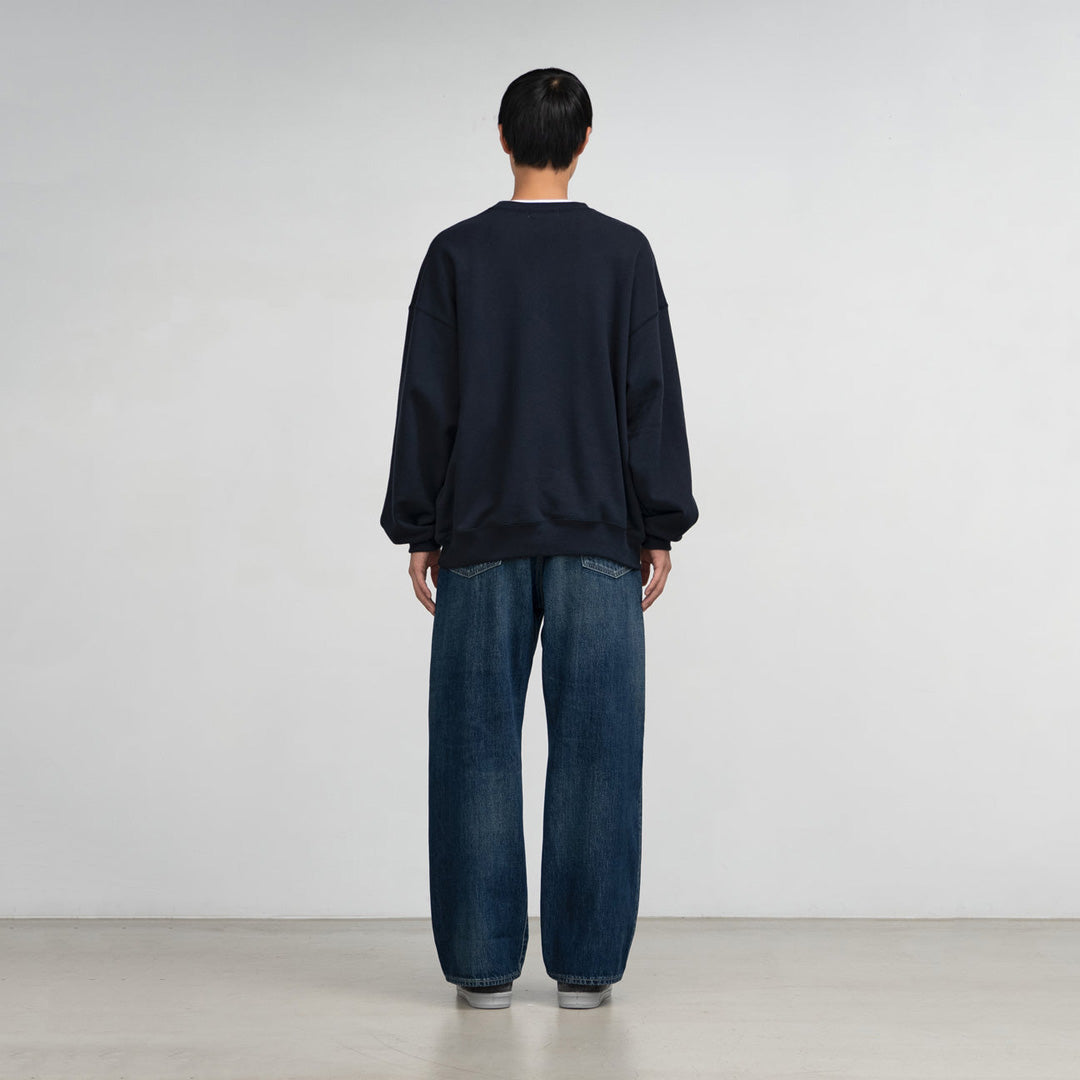 Selvage Denim Five Pocket Wide Straight Pants(Dk.FADE)