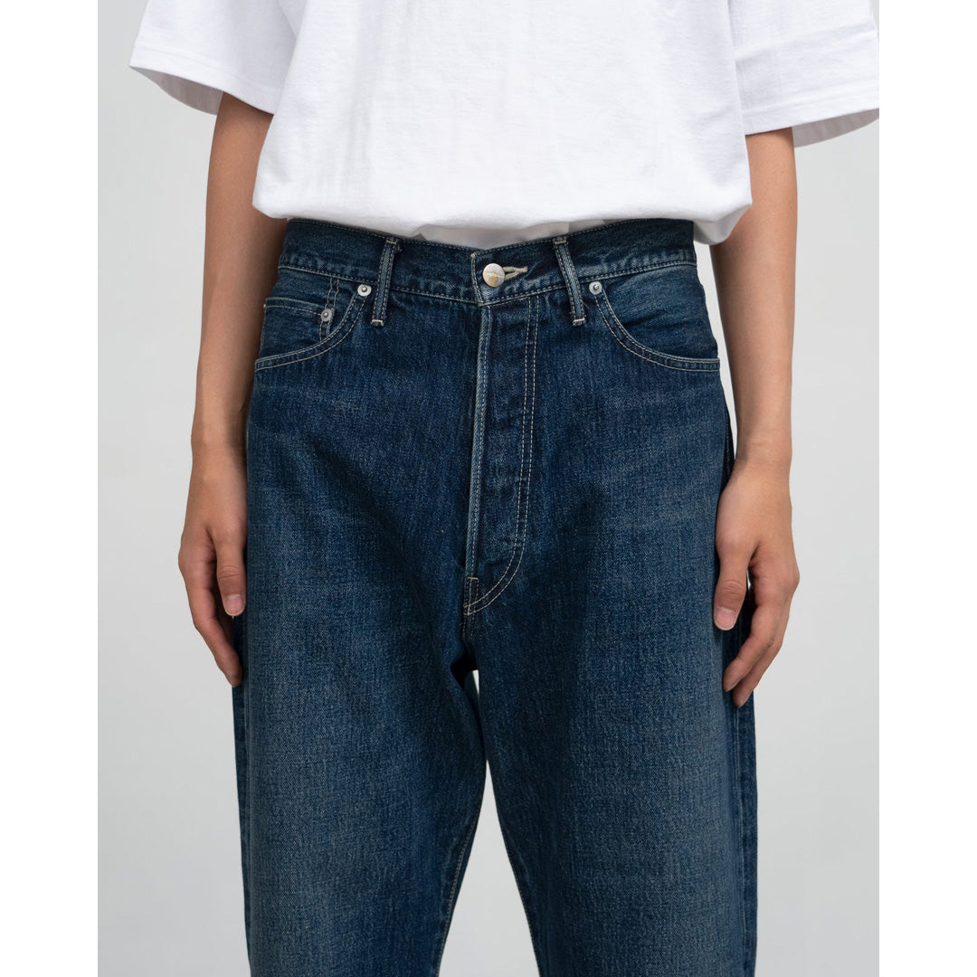 Selvage Denim Five Pocket Wide Straight Pants(Dk.FADE)