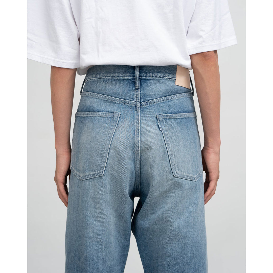 Selvage Denim Five Pocket Wide Straight Pants(Lt.FADE)