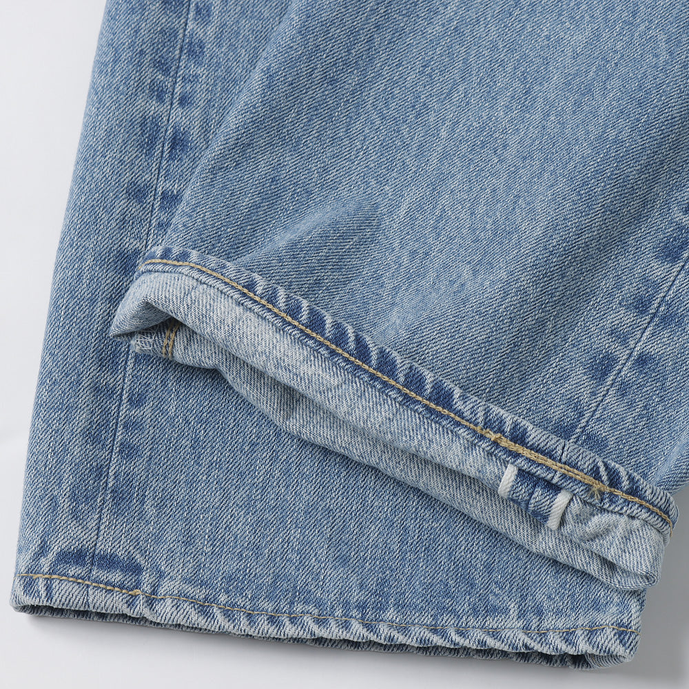 Washed Denim Pants