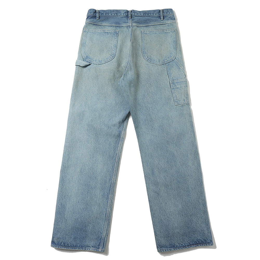 SELVEDGE FADED HEAVY DENIM PAINTER PANTS