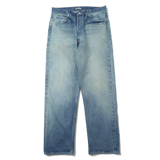 SELVEDGE FADED HEAVY DENIM WIDE PANTS