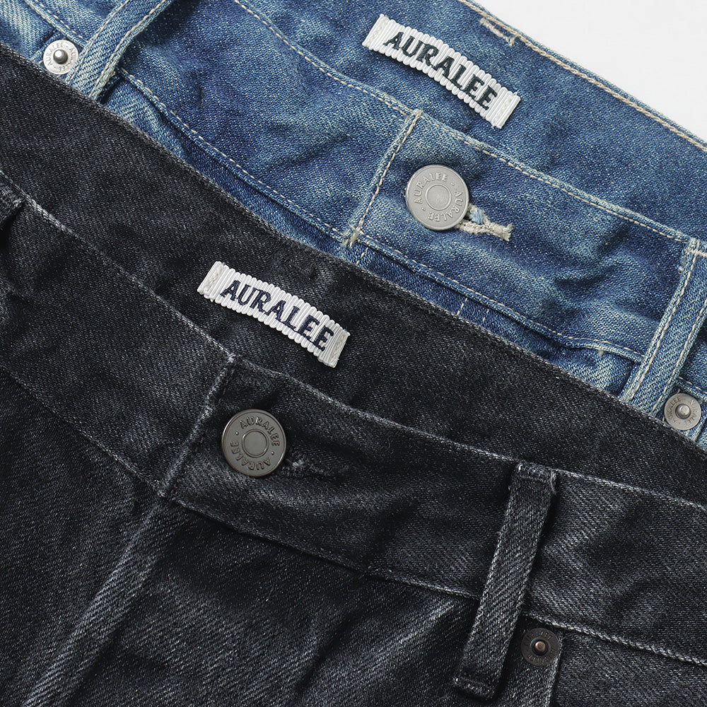 SELVEDGE FADED HEAVY DENIM WIDE PANTS