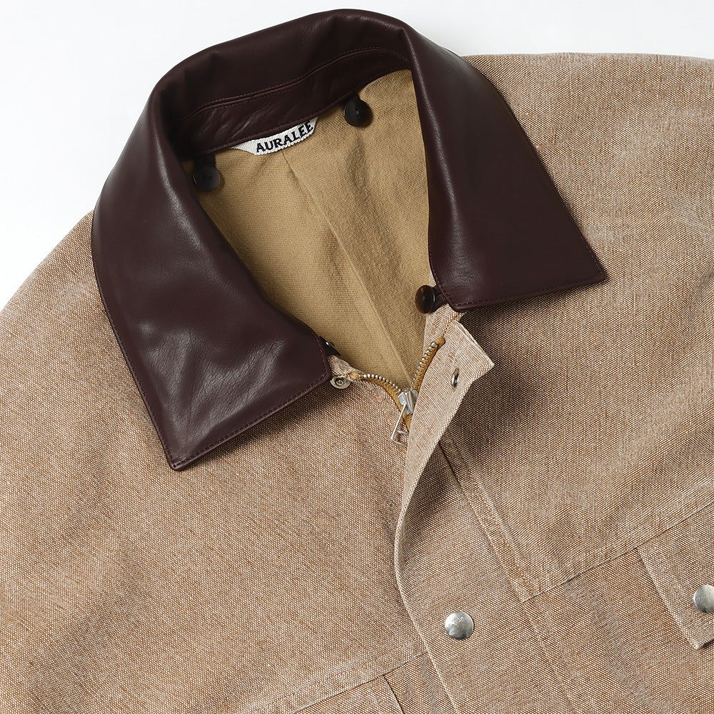 WASHED ORGANIC CANVAS HUNTING BLOUSON