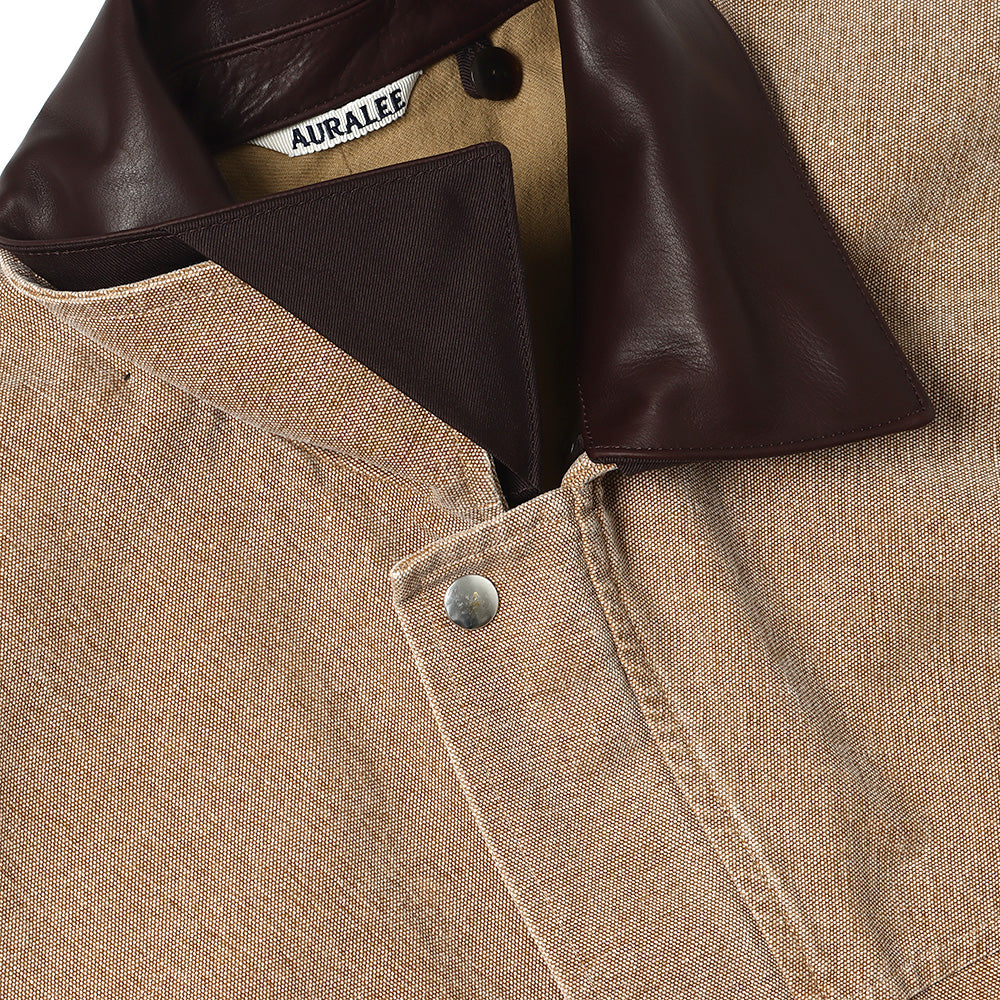 WASHED ORGANIC CANVAS HUNTING BLOUSON