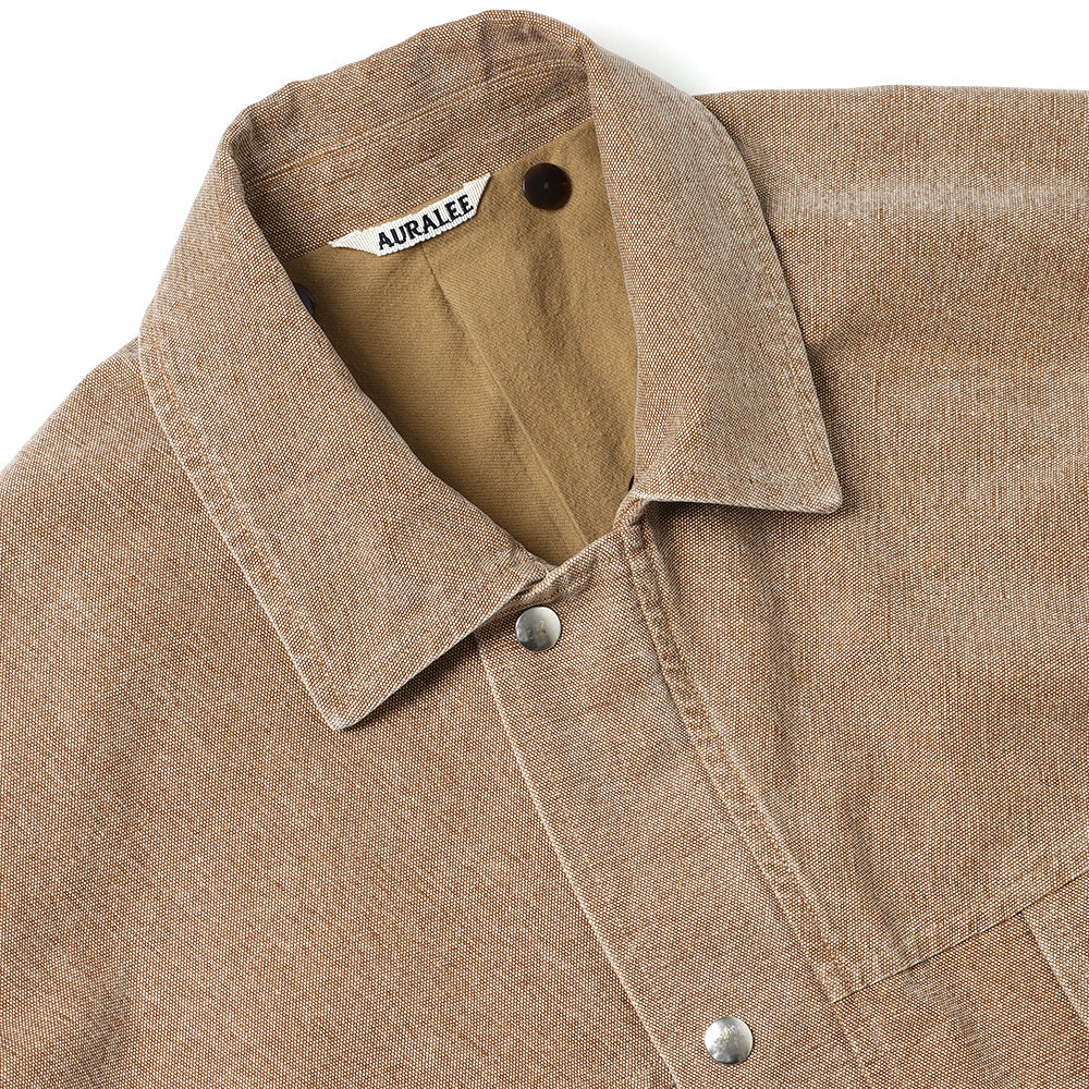 WASHED ORGANIC CANVAS HUNTING BLOUSON