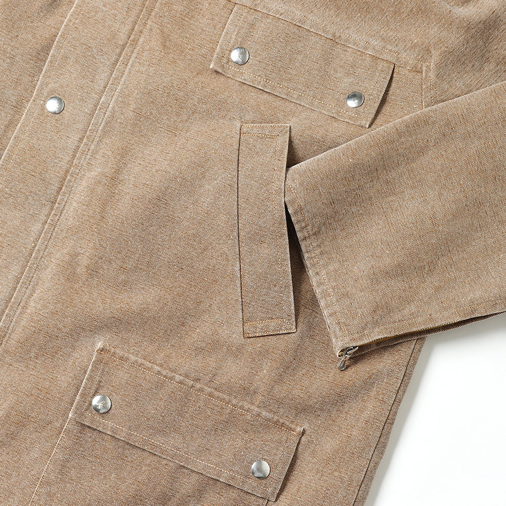 WASHED ORGANIC CANVAS HUNTING BLOUSON