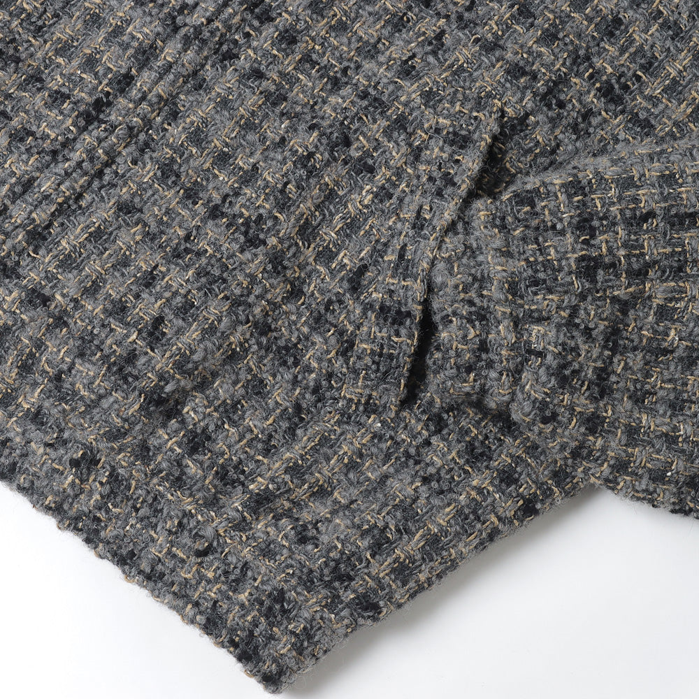 AURALEE(オーラリー)】HOMESPUN TWEED ZIP BLOUSON 前 (A23AB01HT