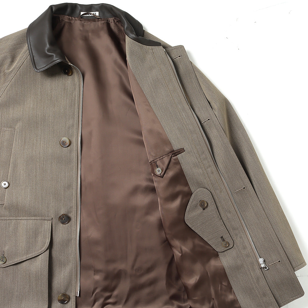 WOOL CAVARLY TWILL LAMINATE HUNTING BLOUSON