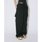 tropical wool bow silhouette pants