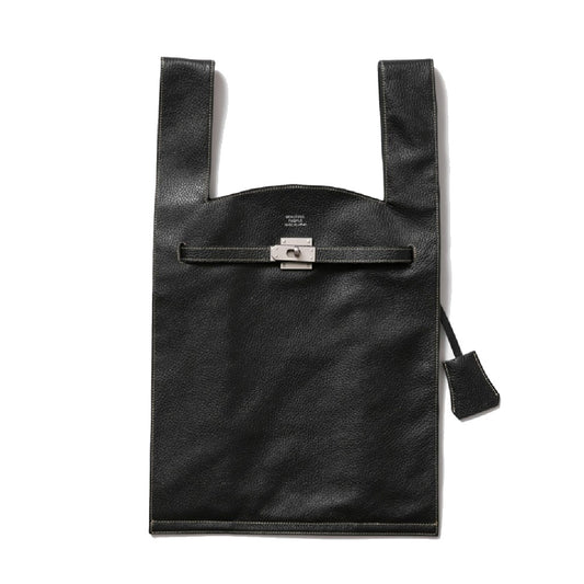 large market bag in shrink leather