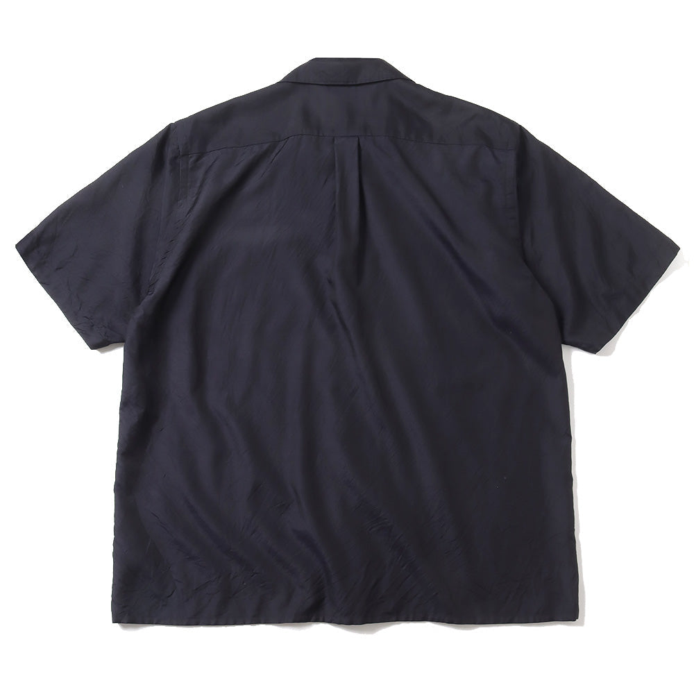 COMOLI) ウールシルク 半袖オープンカラーシャツ (X01-02019) | COMOLI