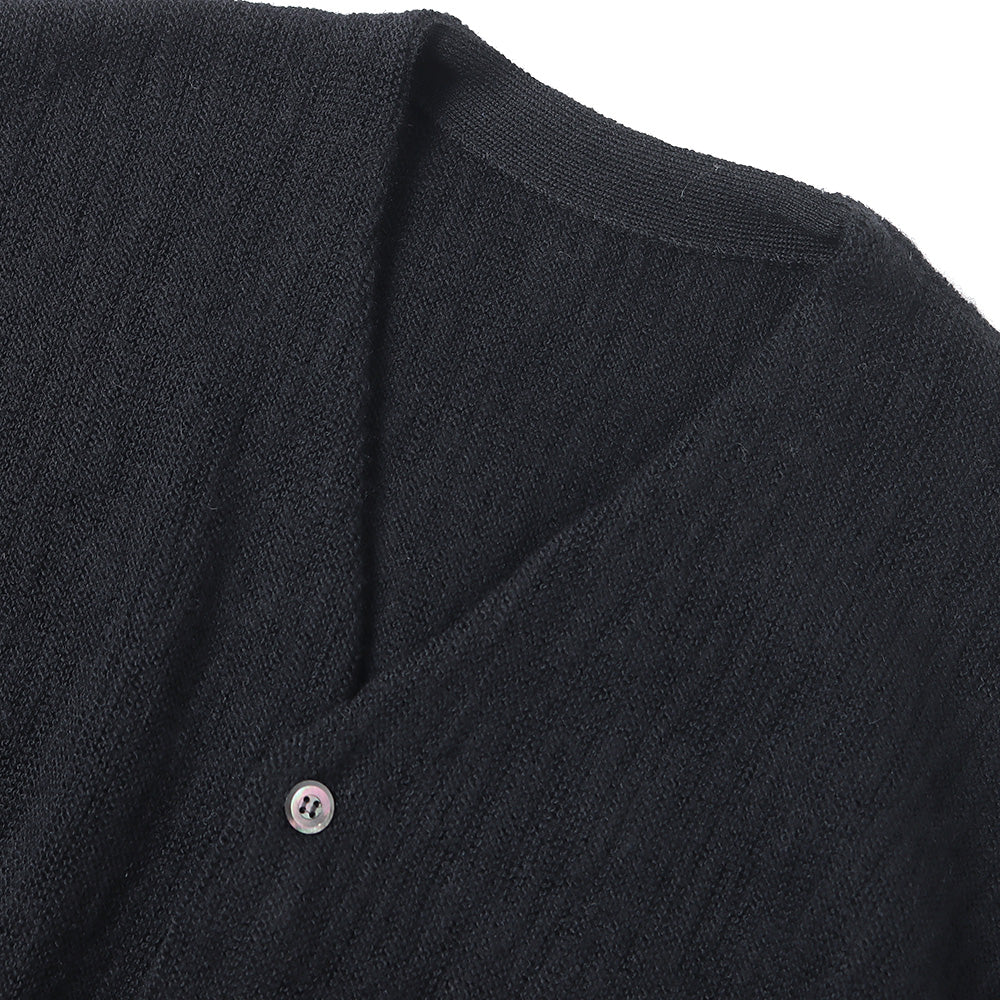 crepuscule(クレプスキュール)Purl Stitch Wool Cardigan (2303-013