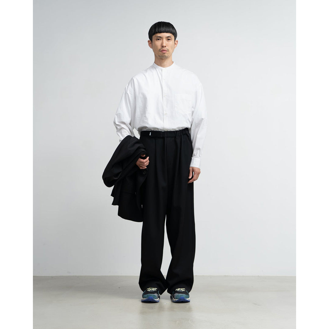 Scale Off Wool Wide Chef Pants 24aw (Copy)