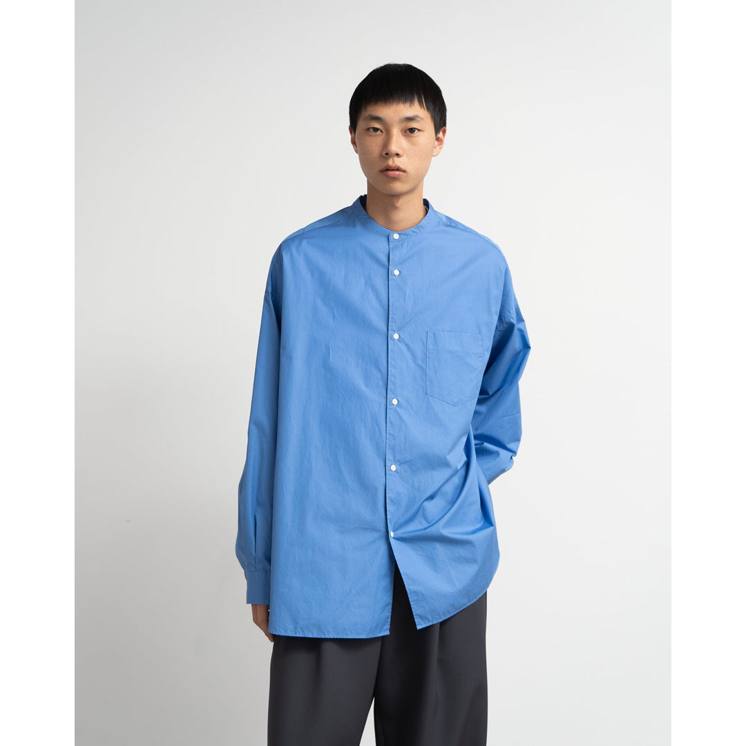 ALUMO for GP L/S Oversized Band Collar Shirt