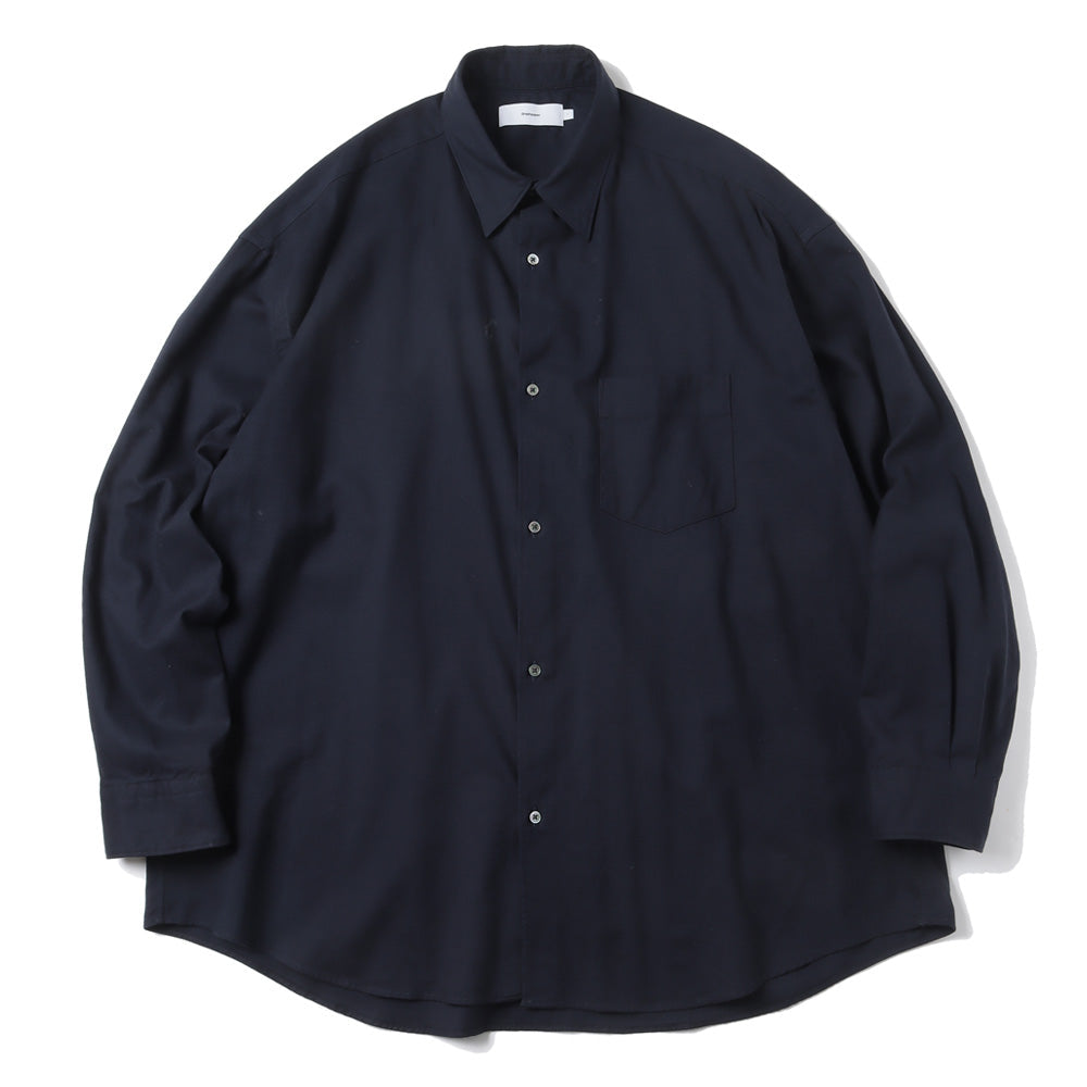 Graphpaper) Cotton Cashmere L/S Oversized Regular Collar Shirt