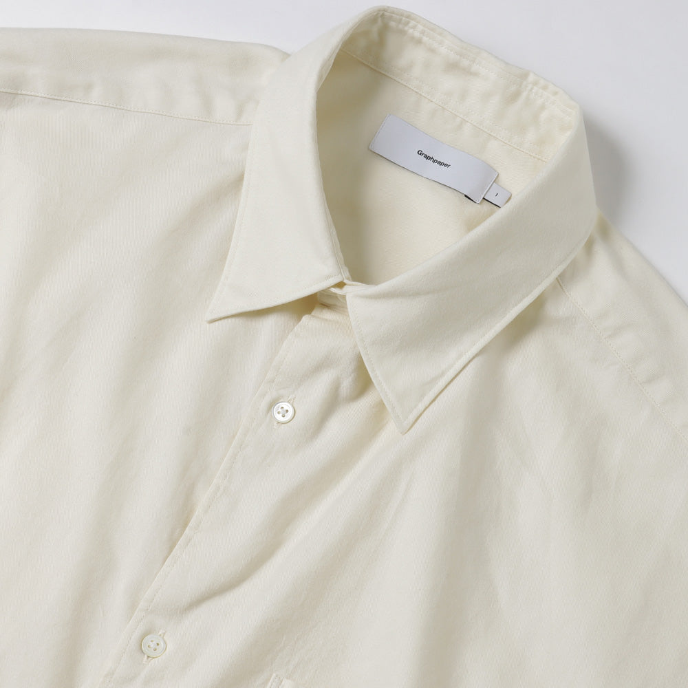 Graphpaper) Cotton Cashmere L/S Oversized Regular Collar Shirt