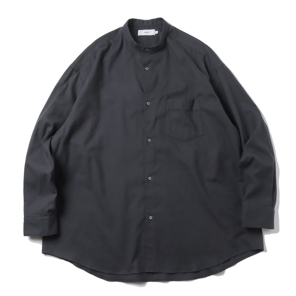 Graphpaper) Cotton Cashmere L/S Oversized Band Collar Shirt (GM234-50074B)  | Graphpaper / シャツ (MEN) | Graphpaper正規取扱店DIVERSE