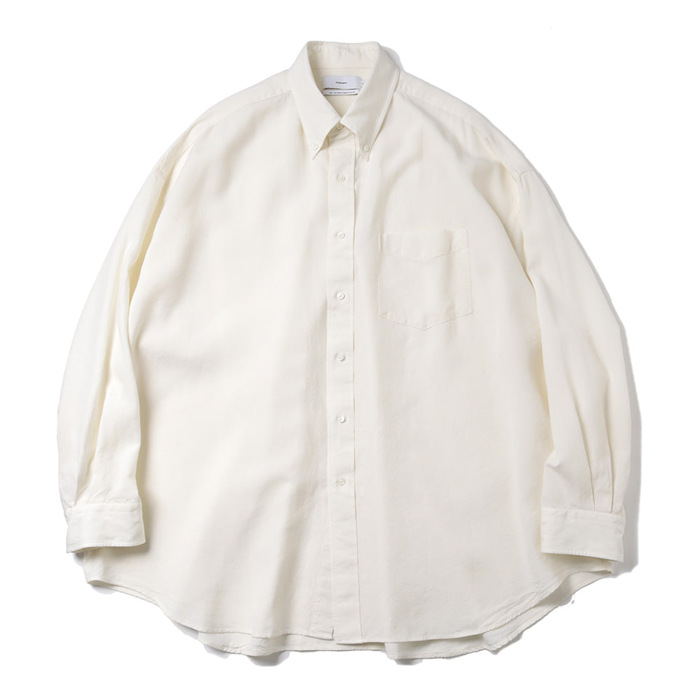 Graphpaper) Linen Cupro L/S Oversized B.D Shirt (GM241-50238 