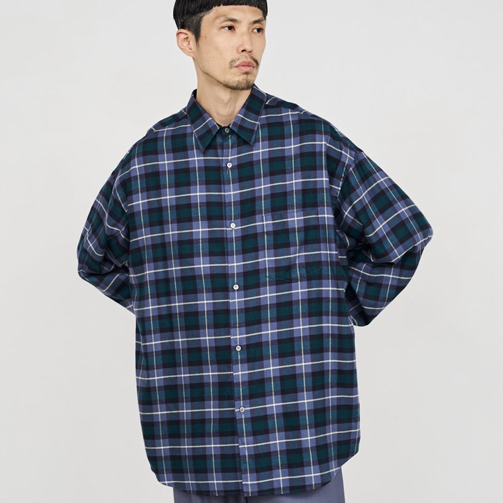 Graphpaper) Check Flannel Oversized Regular Collar Shirt (GM233-50284) |  Graphpaper / シャツ (MEN) | Graphpaper正規取扱店DIVERSE