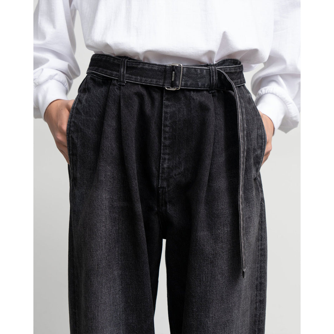 Selvage Denim Belted Pants(DARK FADE)