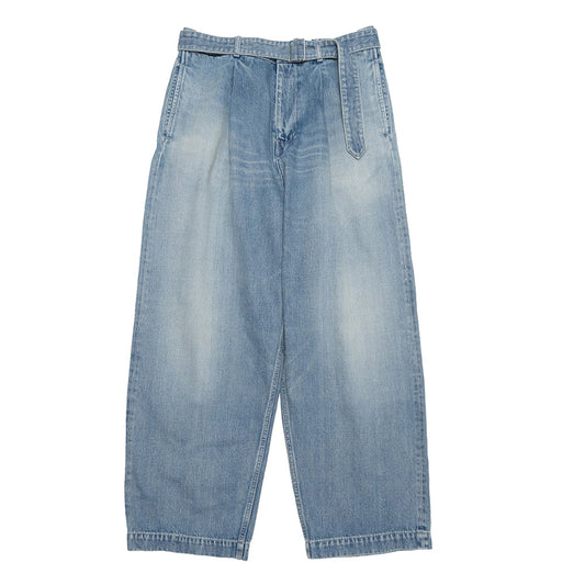 Selvage Denim Belted Pants(LIGHT FADE)