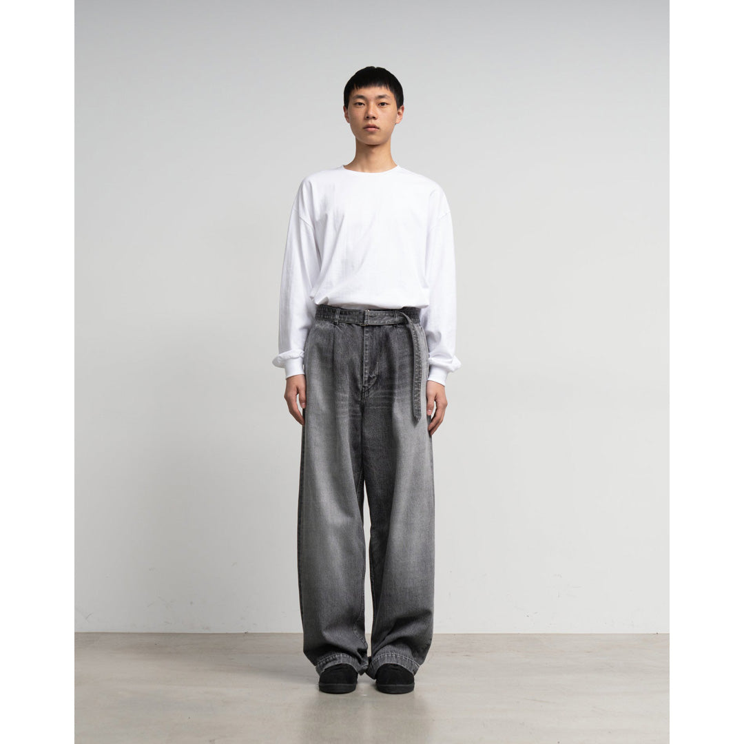 Selvage Denim Belted Pants(LIGHT FADE)