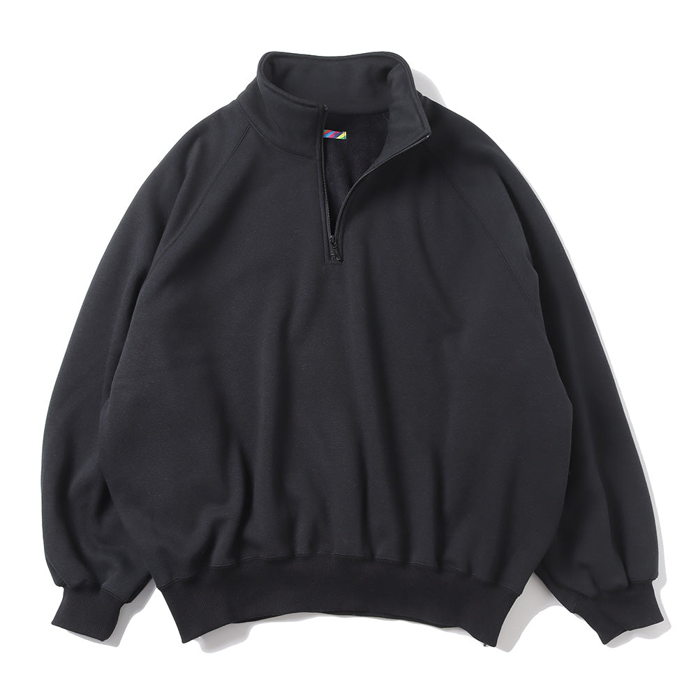 is-ness】イズネス RELAX PULLOVER HALF ZIP SWEAT SHIRTS-